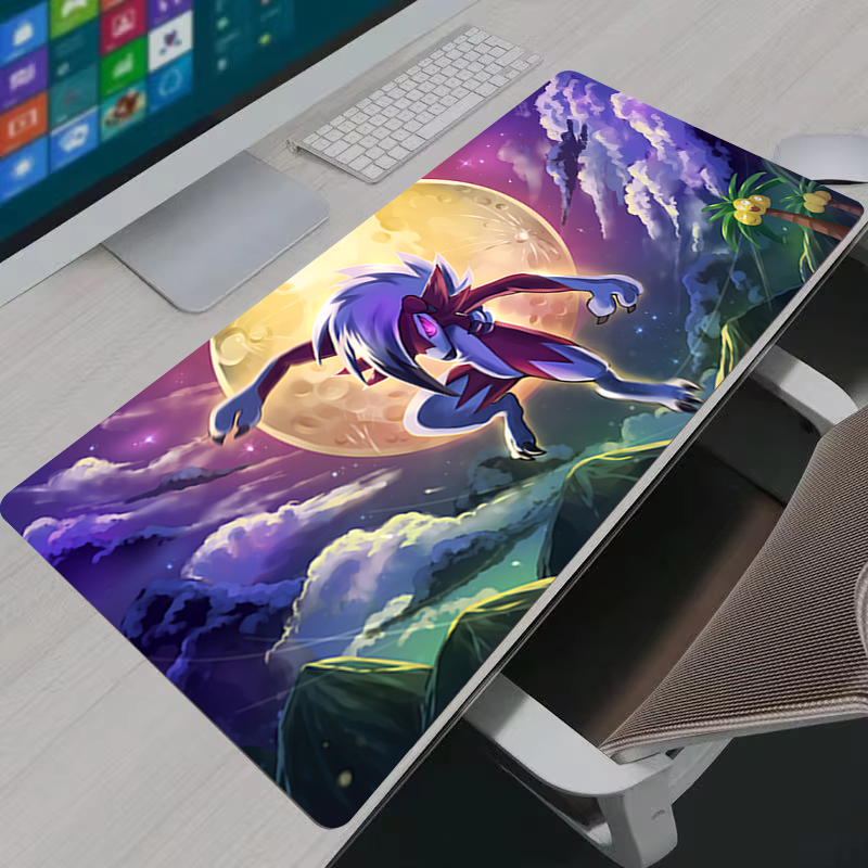 Gaming Keyboard High Ground - แผ่นรองเมาส์คอมพิวเตอร์สำหรับเล่นเกม P-pokemon Lycanroc MousePad Stitch Edge