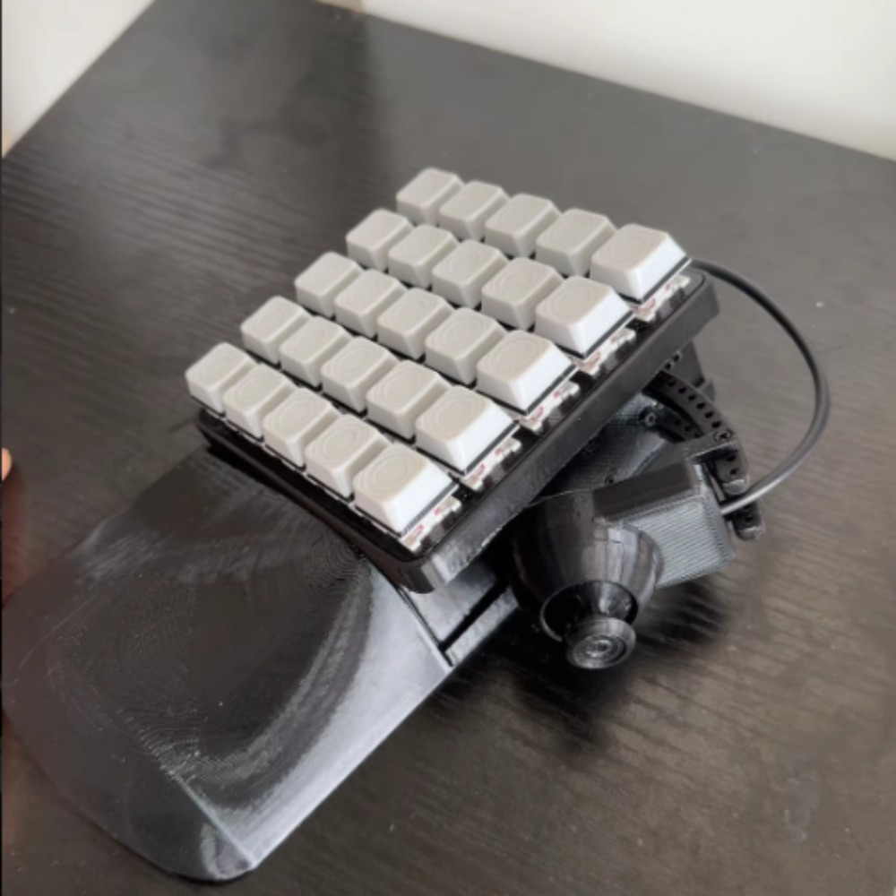 Gaming Keyboard Hand - จอยสติ๊กเกมแบบใช้มือเดียว DIY คีย์บอร์ดเกมแบบปรับแต่งได้ 25 ปุ่ม เชื่อมต่อแบบมีสาย