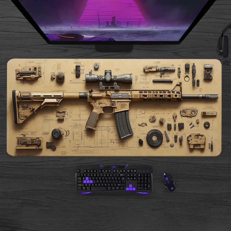 Gaming Keyboard High Ground - แผ่นรองเมาส์สำหรับเล่นเกมแบบนุ่ม แยกชิ้นส่วนได้ แผ่นรองคีย์บอร์ดขนาดใหญ่ แผ่นรองเมาส์ลายภูมิประเทศสำหรับคีย์บอร์ด พร้อมแผ่นรองโต๊ะกันลื่น