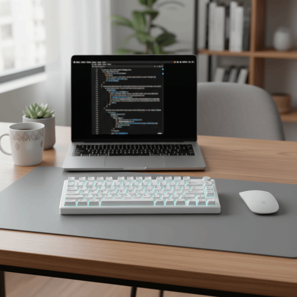 Gaming Keyboard That Is Quiet - คีย์บอร์ดเกมมิ่งแบบมีสาย 75 ปุ่ม รูปแบบกะทัดรัด ให้ความรู้สึกเหมือนคีย์บอร์ดแบบกลไก เงียบพิเศษ