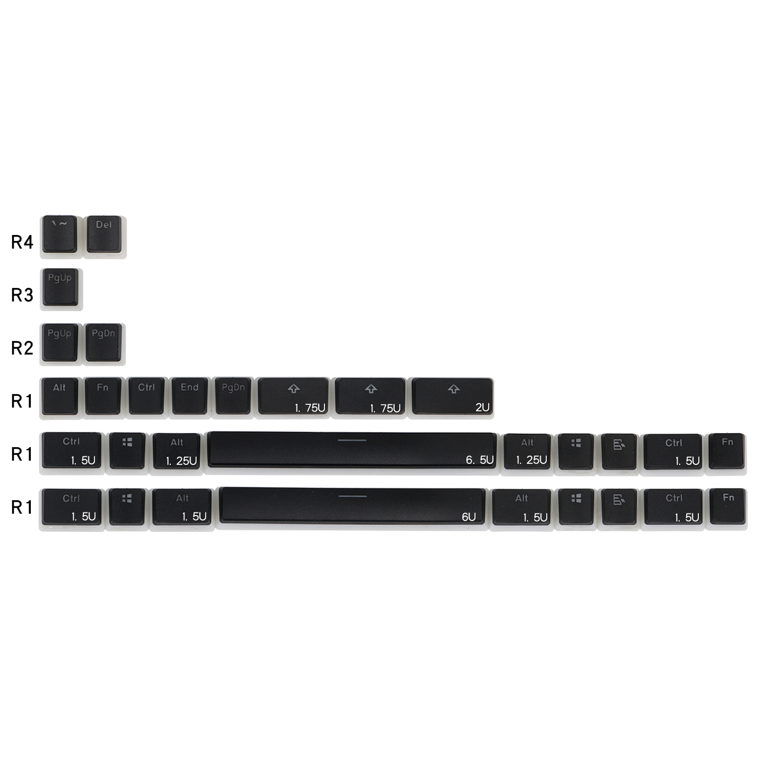 Gaming Keyboard Corsair - พุดดิ้ง PBT Doubleshot Backlight Keycap สีดําสําหรับ
