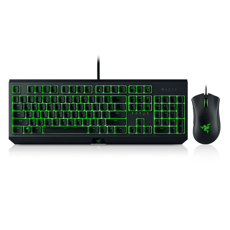 Gaming Keyboard Ergonomics - คีย์บอร์ดเกม Essential กลไก Razer Blackwidow คีย์บอร์ดสีเขียวสวิตช์และเมาส์เกม