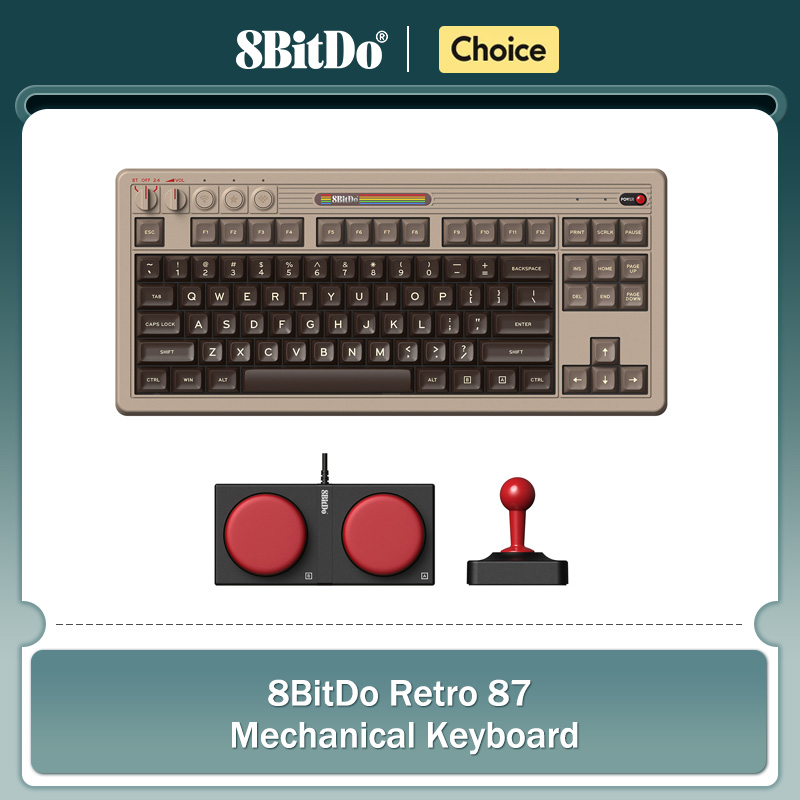 Gaming Keyboard Mechanical - 8BitDo Retro Mechanical Keyboard, BT/2.4G/USB-C Hot