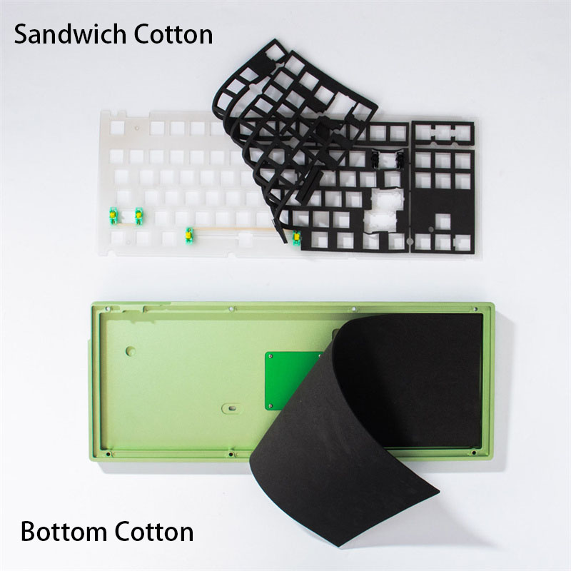 Gaming Keyboard No Noise - คีย์บอร์ดแซนวิชผ้าฝ้ายด้านล่างผ้าฝ้าย PORON Silence Soft Pad Pc