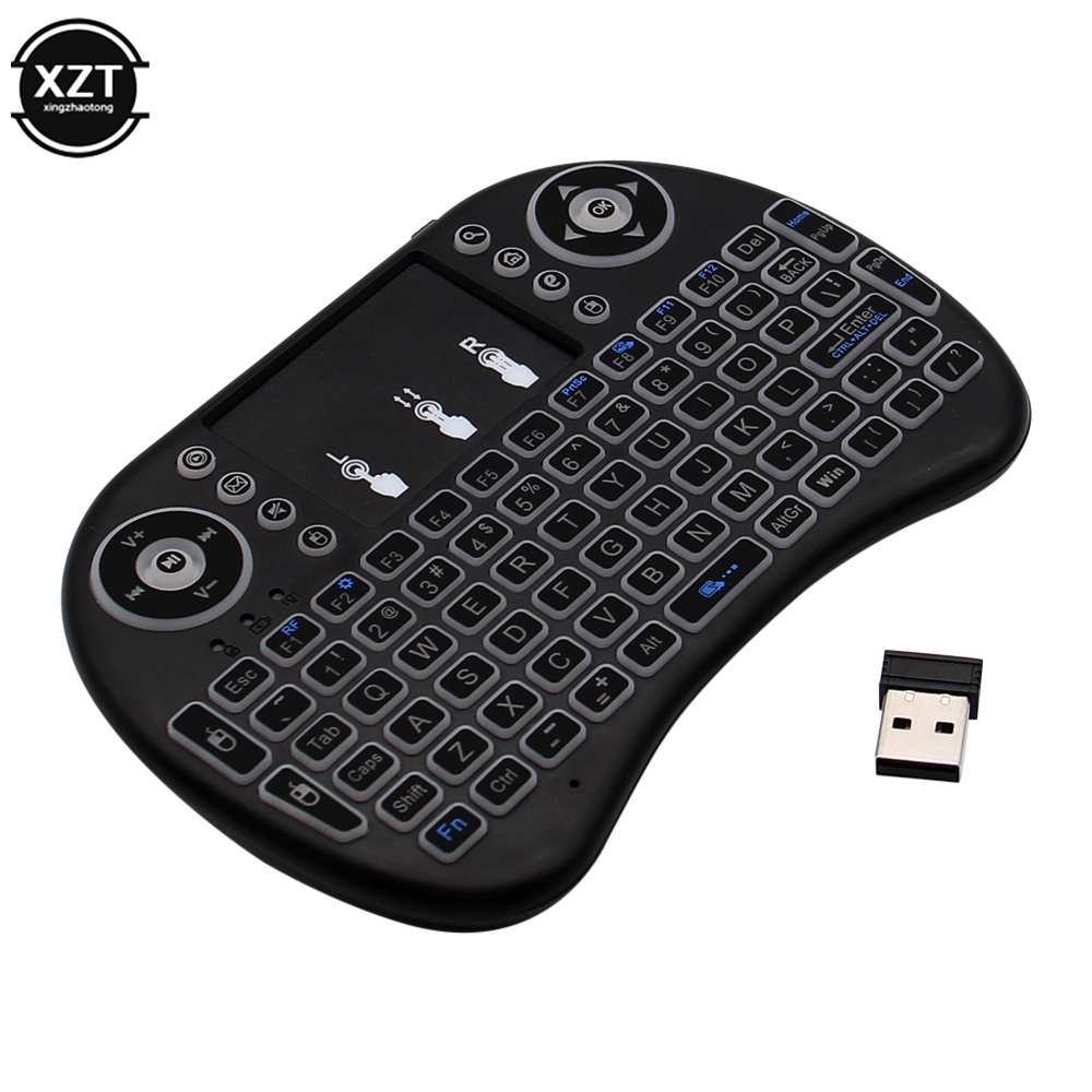 Gaming Keyboard Mouse Wireless - Backlit เมาส์ภาษาอังกฤษภาษารัสเซีย, ภาษาสเปนโปรตุเกส2.4กรัมรีโมทคอนโทรลทัชแพดสำหรับแอนดรอยด์ทีวี I8พีซีคีย์บอร์ดไร้สายขนาดเล็ก