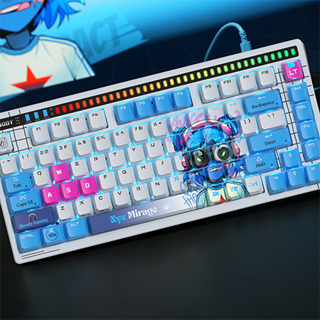 Gaming Keyboard No Noise - คีย์บอร์ดเกมมิ่งแบบมีสาย A4Tech Bloody Savage Impact AT75