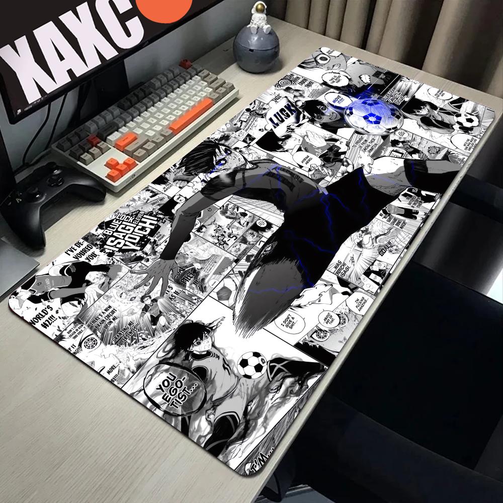 Gaming Keyboard Blue - สีดําและสีขาว Anime Mouse Pad PC XXL
