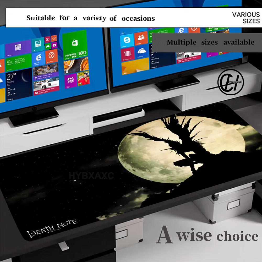 Gaming Keyboard 2026 - 2026 ใหม่วอลล์เปเปอร์พิมพ์ HD DEATH NOTE แผ่นรองเมาส์ขนาดใหญ่อะนิเมะแผ่นรองเมาส์สำหรับเล่นเกมคีย์บอร์ดแล็ปท็อปแผ่นรองโต๊ะอุปกรณ์เสริมคอมพิวเตอร์พีซี