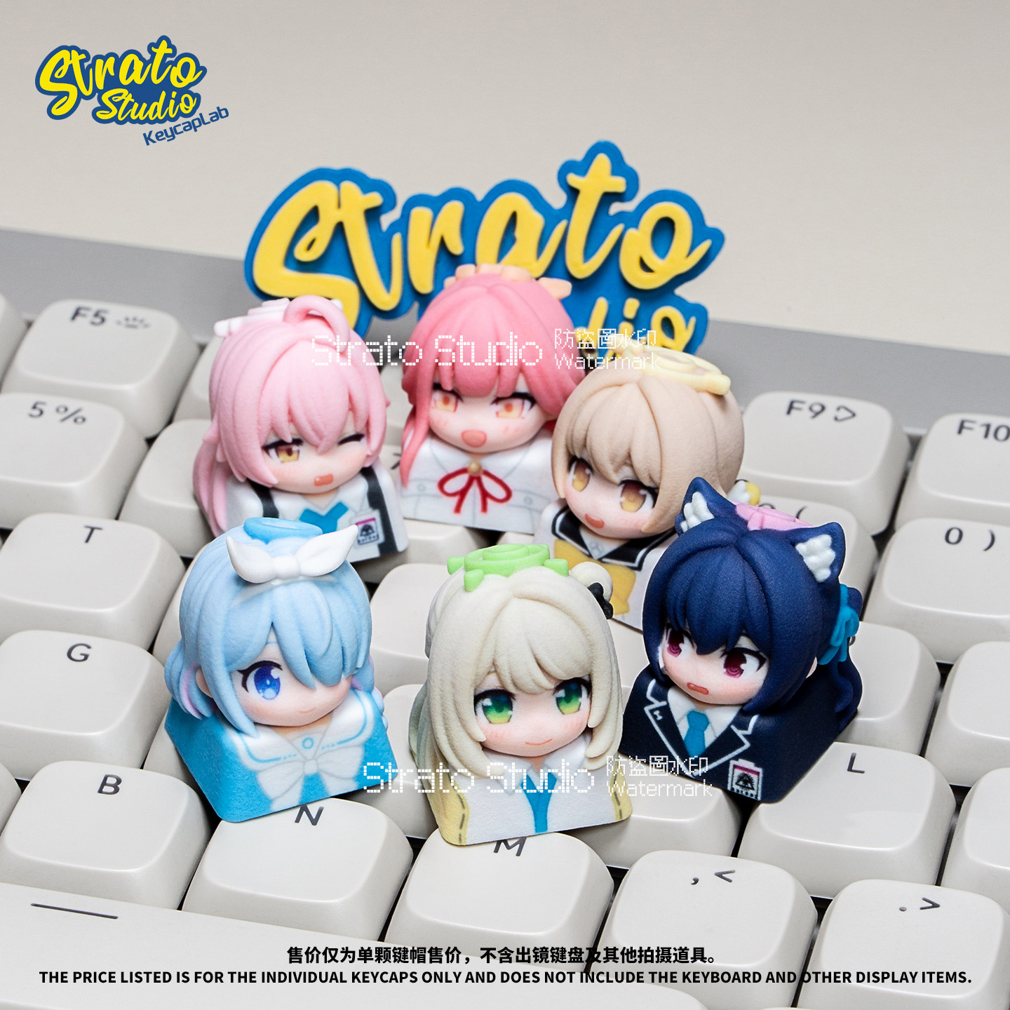 Gaming Keyboard Mechanical - คีย์แคปเรซิ่นลายการ์ตูนอนิเมะ New Blue Archive แบบเปลี่ยนได้สำหรับคีย์บอร์ดแบบกลไก อุปกรณ์เสริมสำหรับโอตาคุ