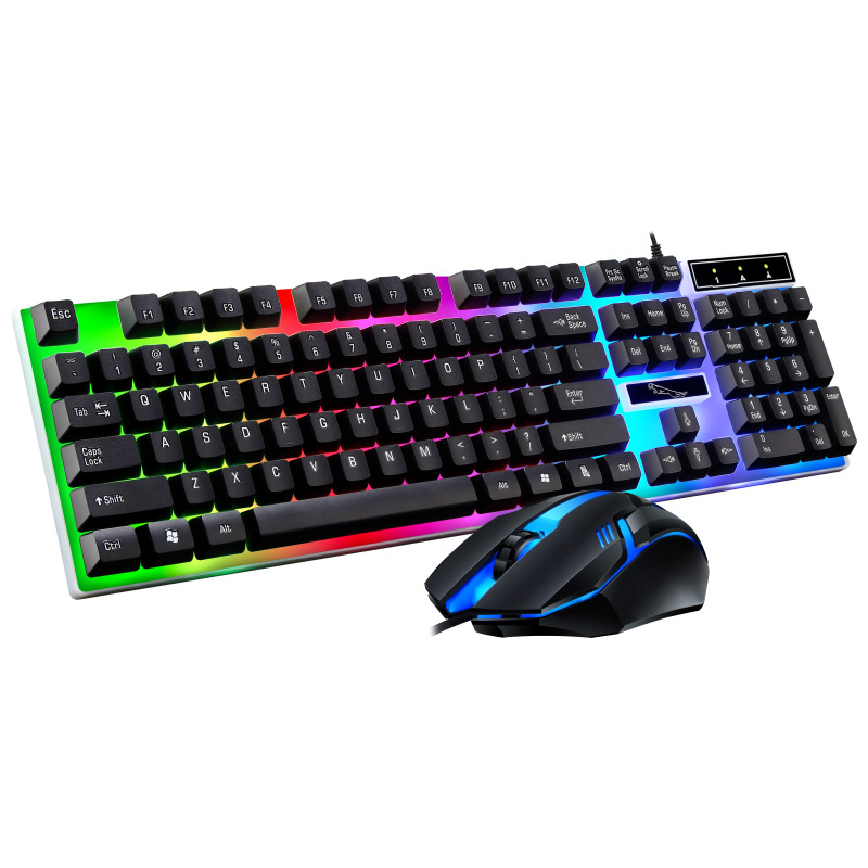 Gaming Keyboard Mobile - ชุดแป้นพิมพ์และเมาส์สำหรับนักเล่นเกม Keyboard Gaming RGB คีย์บอร์ดเชิงกลแบบมีสายสำหรับเล่นเกมแป้นพิมพ์และเมาส์สำหรับ Windows