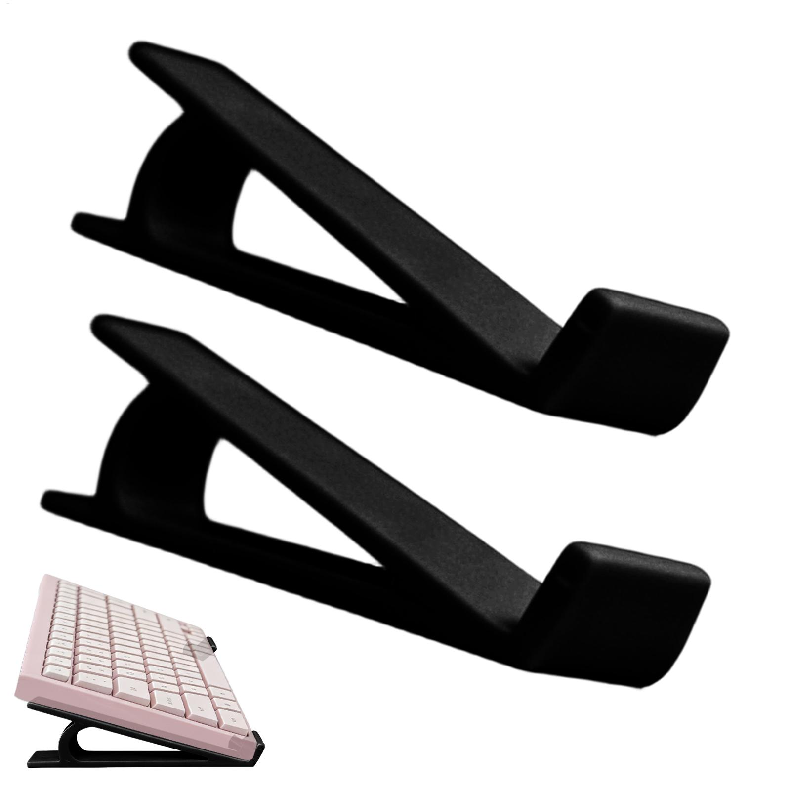 Gaming Keyboard Ergonomics - แผ่นรองคีย์บอร์ดกันลื่นตามหลักสรีรศาสตร์ 2 ชิ้น ขาตั้งคอมพิวเตอร์แบบพกพาสำหรับพิมพ์งานบนโต๊ะ เล่นเกม ใช้ในบ้าน