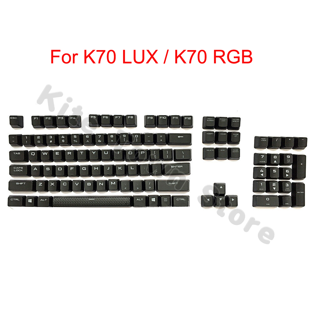 Gaming Keyboard Corsair - ชุดเต็มรูปแบบหมวกคีย์ต้นฉบับสำหรับ CORSAIR K70ลักซ์/K70ลักซ์ Rb/ แป้นพิมพ์กล K95สีดำสีขาว