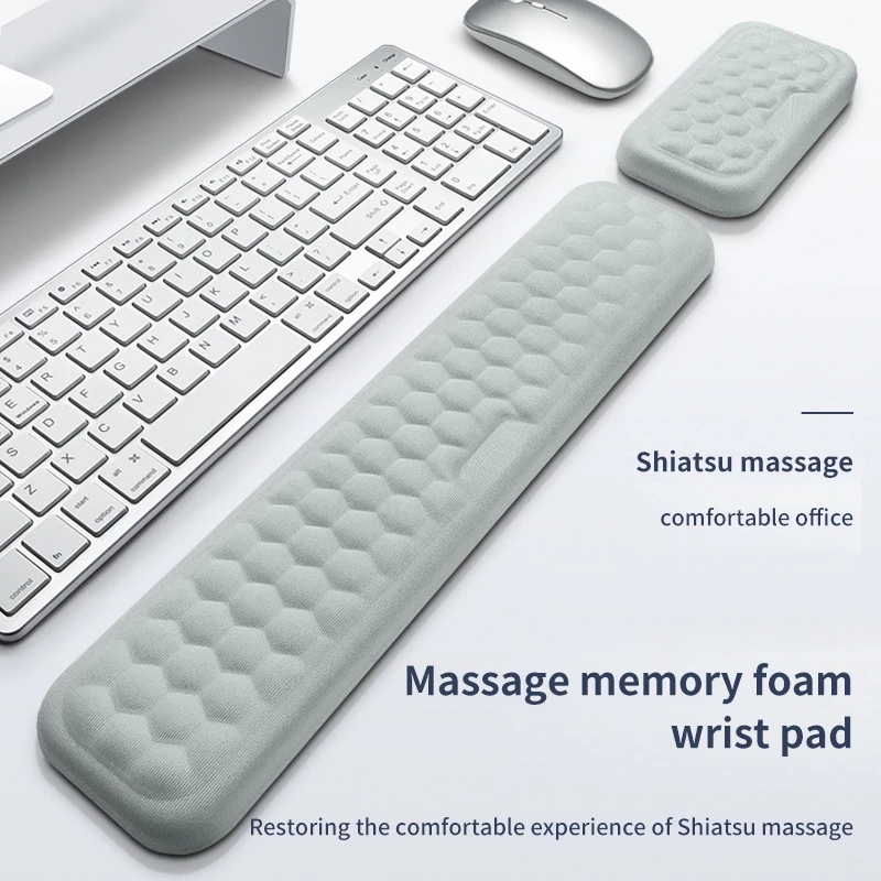 Gaming Keyboard Ergonomics - เมมโมรี่โฟมตามหลักสรีรศาสตร์โต๊ะเล่นเกมคีย์บอร์ดแผ่นรองข้อมือแป้นพิมพ์ส่วนที่เหลือข้อมือ