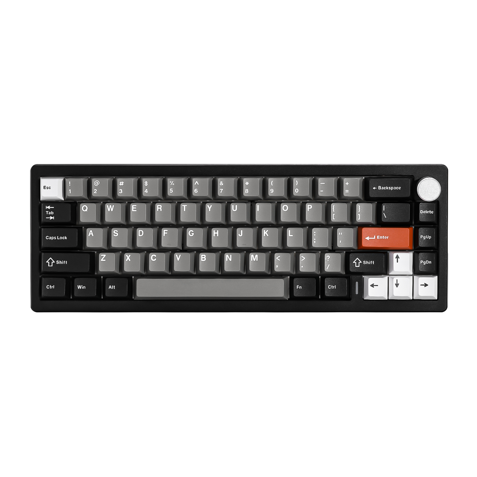 Gaming Keyboard Mobile - YUNZII AL68 สีดำ QMK/VIA คีย์บอร์ดแบบกลไก, คีย์บอร์ดเกมมิ่งแบบกำหนดเองไร้สายอะลูมิเนียม,