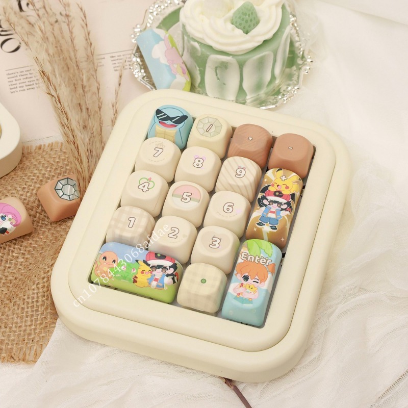 Gaming Keyboard Mechanical - อะนิเมะโปเกมอนคีย์แคป MOA ความสูง 131 คีย์/ชุด ซับลิเมชั่น