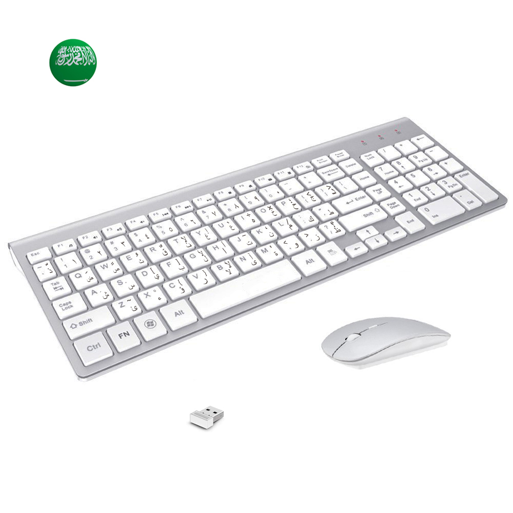Gaming Keyboard Mobile - คํา Enghish Character Slim คีย์บอร์ดไร้สายเมาส์ Combo