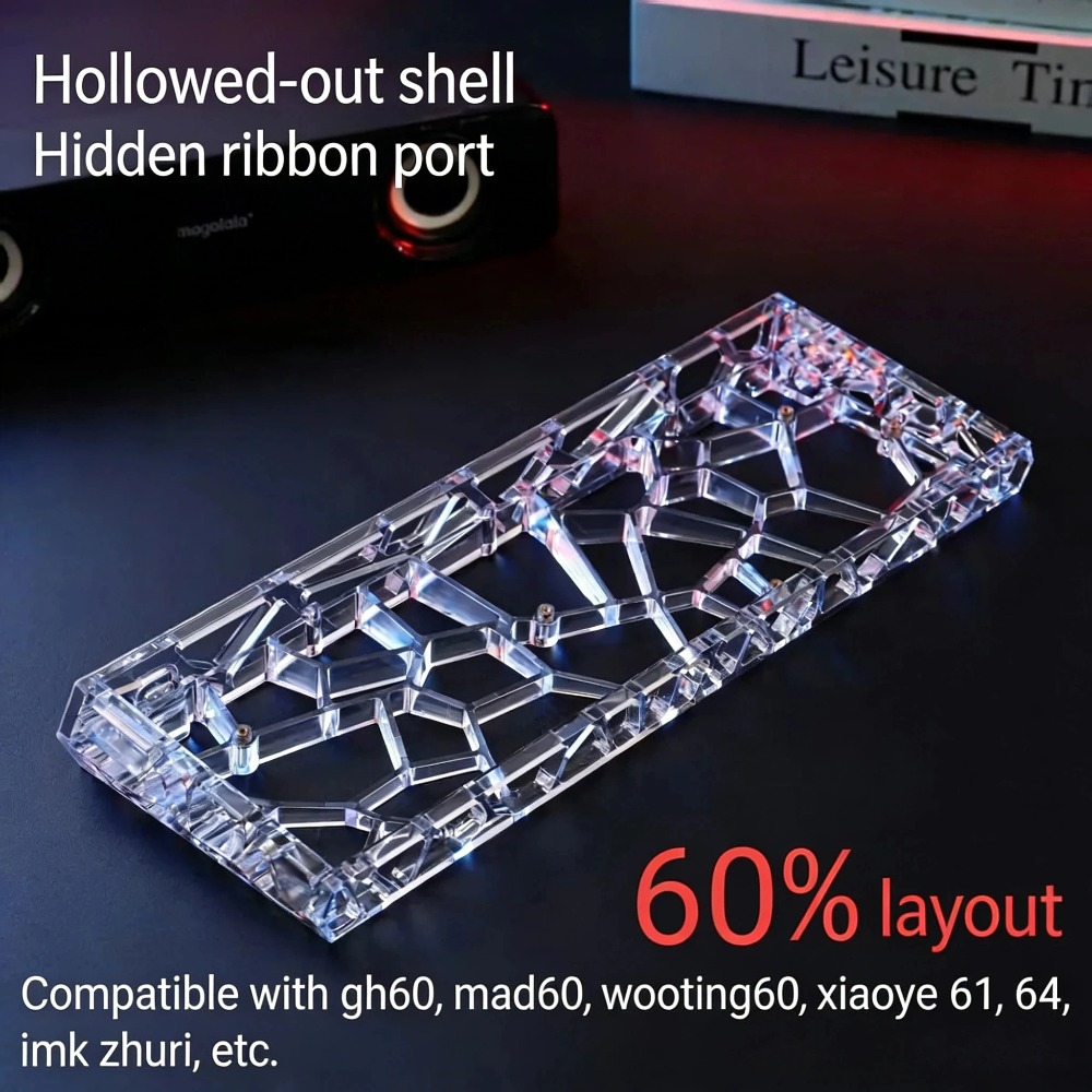 Hot Swap Pcb - เคสคีย์บอร์ด GH60 โปร่งใส 60% สำหรับ Holy60/MAD60/GT60/Wooting60HE/win60