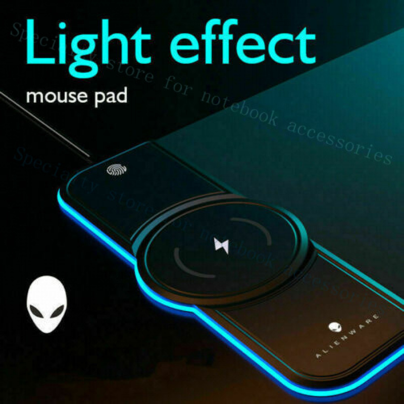 Gaming Keyboard Mouse Wireless - แผ่นรองเมาส์และคีย์บอร์ดเกมมิ่ง RGB พร้อมที่ชาร์จไร้สาย Qi 15W สำหรับ