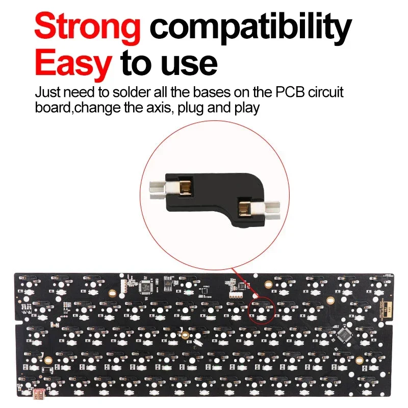 Hot Swap Pcb - 10/30/70/110 ชิ้นเคอิลฮอตสวอป PCB ซ็อกเก็ตคีย์บอร์ดแบบกลไกฮอตสวอปด็อคสำหรับเอาเทมู เชอร์รี่ MX