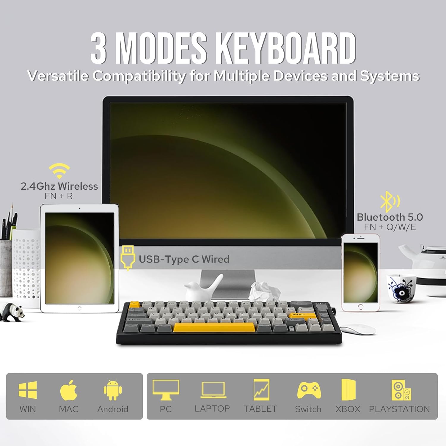 Ajazz AK650 คีย์บอร์ดสําหรับเล - Gaming Keyboard Budget บทวิจารณ์และราคา