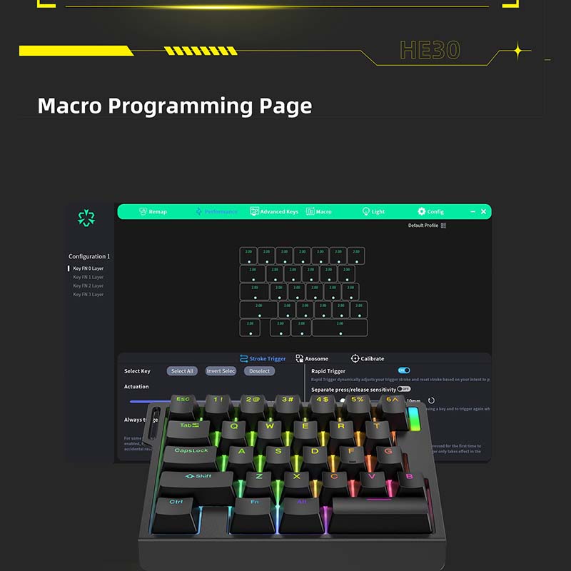 คีย์บอร์ดเกมมิ่งแบบกลไก HE30 2 - Gaming Keyboard Mechanical บทวิจารณ์และราคา