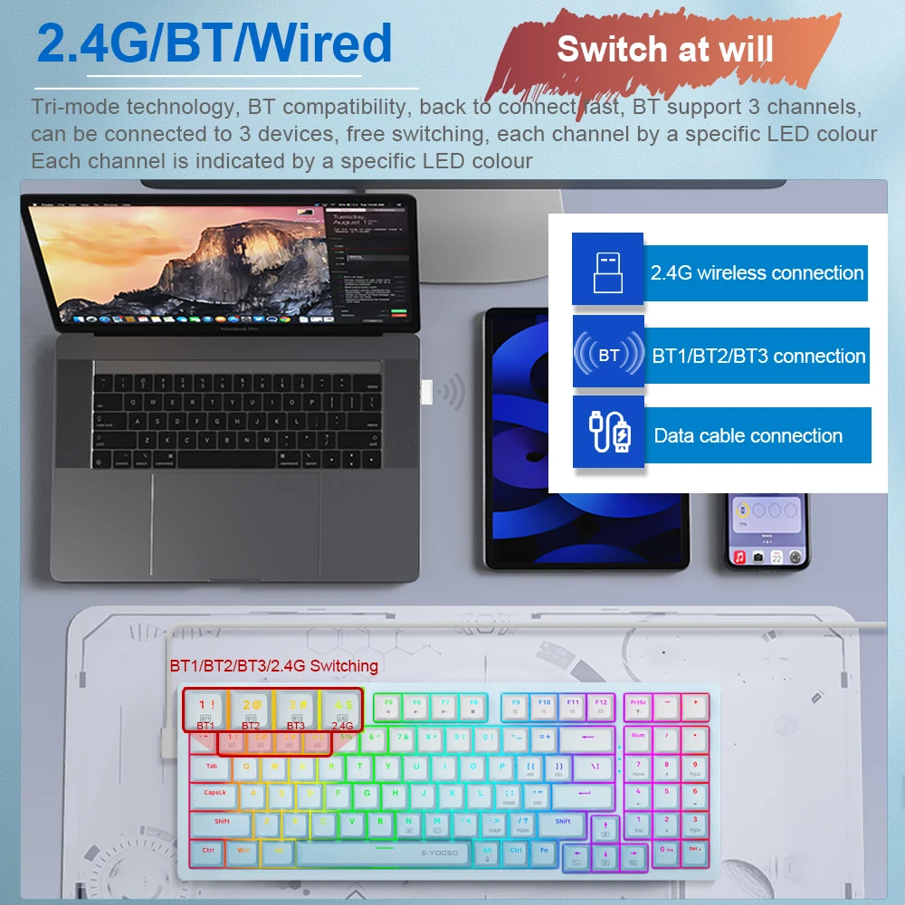 E-YOOSO Z94 RGB คีย์บอร์ดสนับส - Gaming Keyboard E Yooso บทวิจารณ์และราคา
