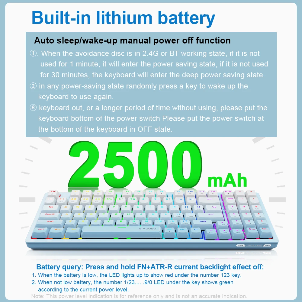 E-YOOSO Z94 RGB คีย์บอร์ดสนับส - Gaming Keyboard E Yooso บทวิจารณ์และราคา