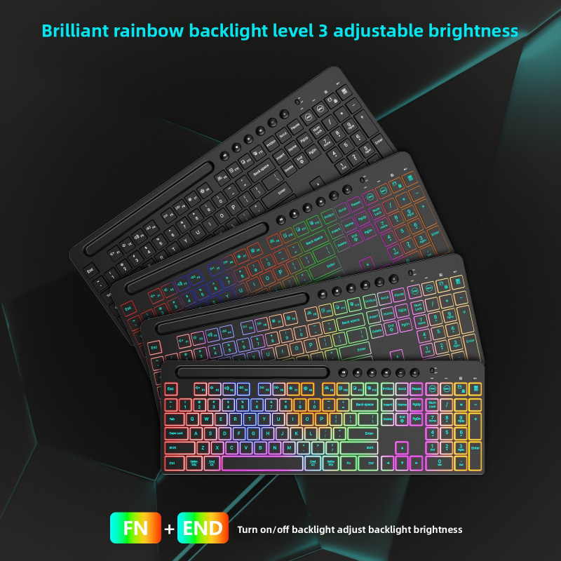 ชุดเมาส์คีย์บอร์ดไร้สาย 2.4G พ - Gaming Keyboard Budget บทวิจารณ์และราคา