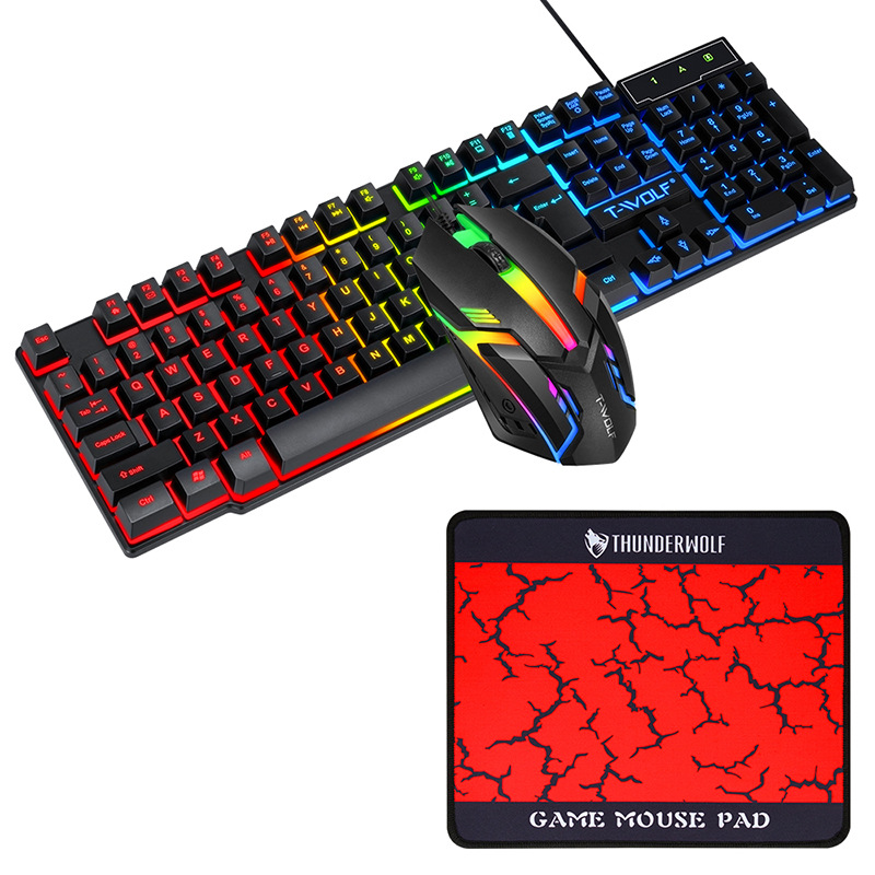 ชุดคีย์บอร์ดและเมาส์ USB 4 ใน  - Gaming Keyboard Mouse And Headset Combo บทวิจารณ์และราคา