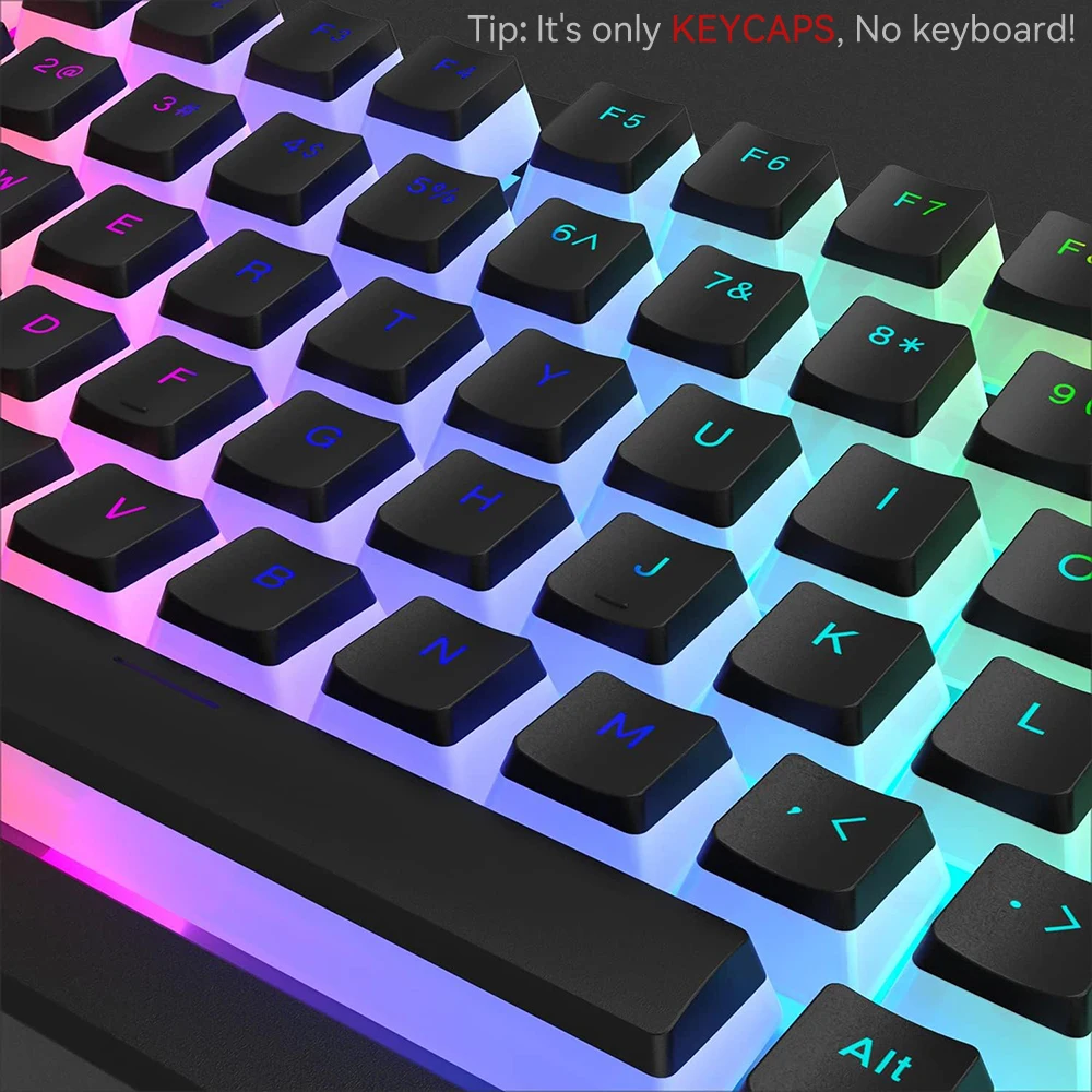 ใหม่พุดดิ้ง PBT Keycaps 129 คี - Gaming Keyboard Budget บทวิจารณ์และราคา