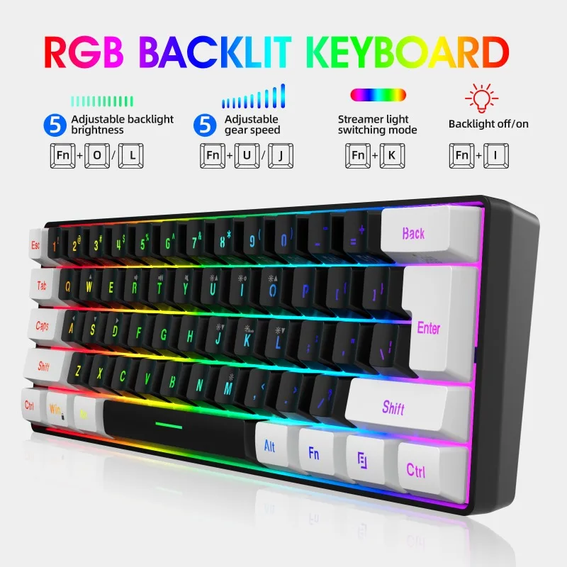 ชุดคีย์บอร์ดและเมาส์ 60% สำหรั - Gaming Keyboard Mouse And Headset Combo บทวิจารณ์และราคา
