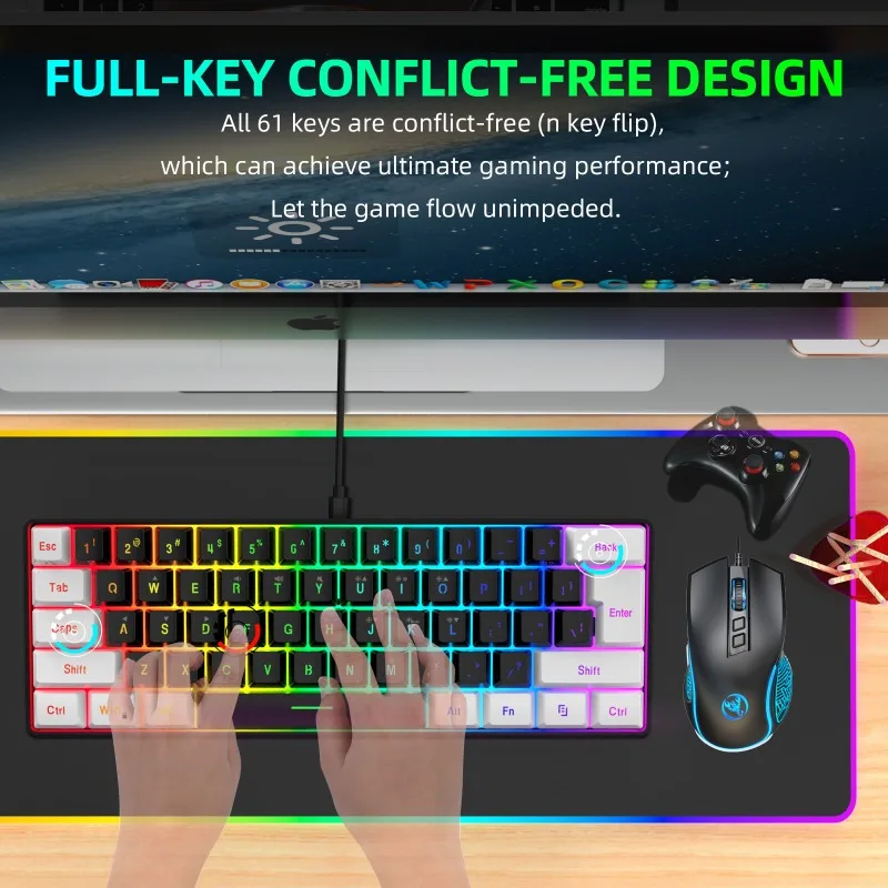 ชุดคีย์บอร์ดและเมาส์ 60% สำหรั - Gaming Keyboard Mouse And Headset Combo บทวิจารณ์และราคา
