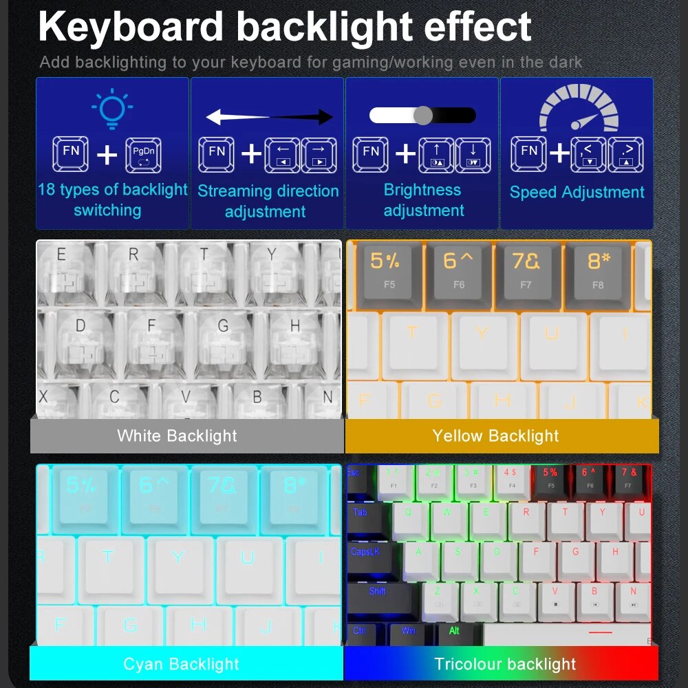 คีย์บอร์ดแบบมีสายสำหรับเล่นเกม - Gaming Keyboard E Yooso บทวิจารณ์และราคา