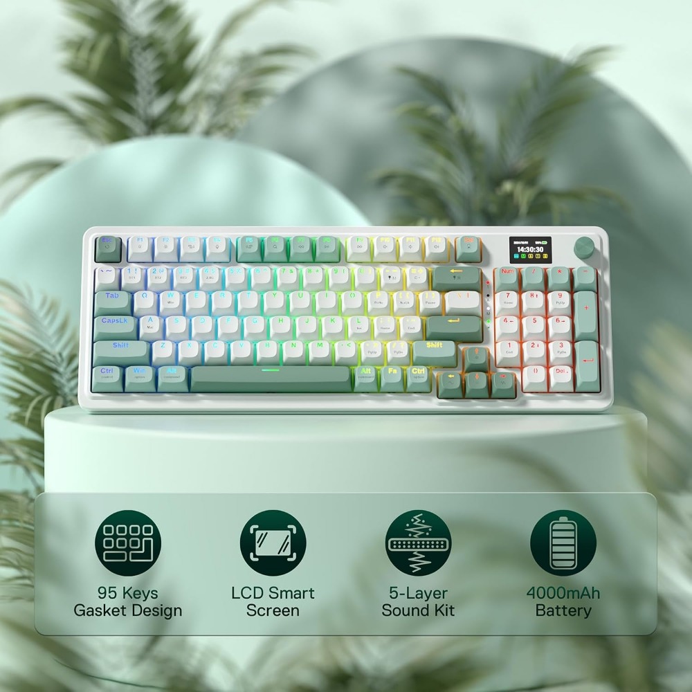 คีย์บอร์ดเกมมิ่งไร้สาย 95 ปุ่ม - Gaming Keyboard No Noise บทวิจารณ์และราคา