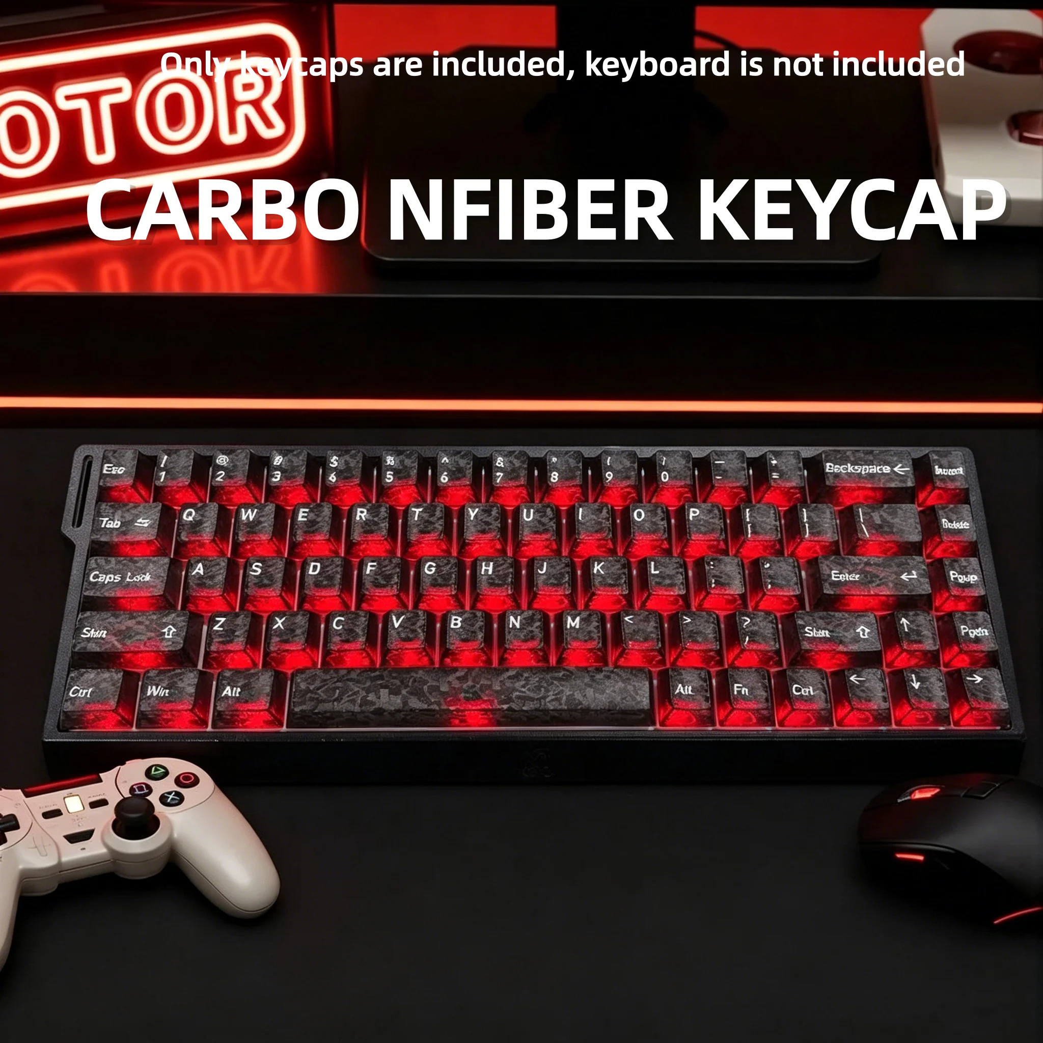 คีย์แคปคาร์บอนไฟเบอร์โปร่งใสแบ - Gaming Keyboard 2026 บทวิจารณ์และราคา