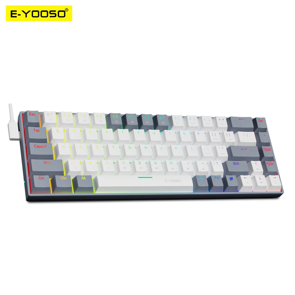E-YOOSO Z686 RGB USB 60% MINI  - Gaming Keyboard E Yooso บทวิจารณ์และราคา