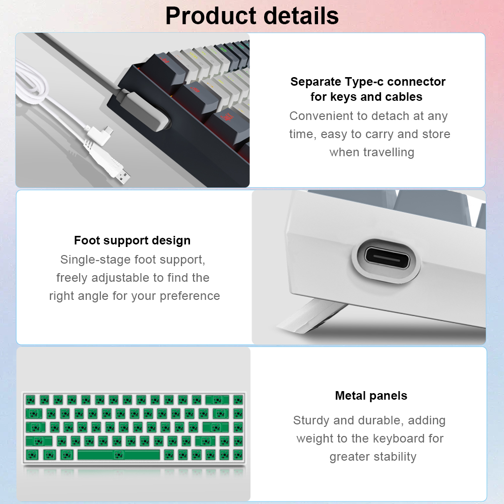 E-YOOSO Z686 RGB USB 60% MINI  - Gaming Keyboard E Yooso บทวิจารณ์และราคา