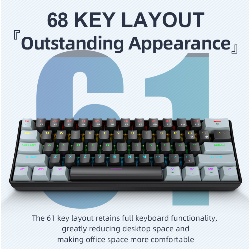 APAYADO K61 Mini Mechanical Ke - Gaming Keyboard Mouse And Headset Combo บทวิจารณ์และราคา