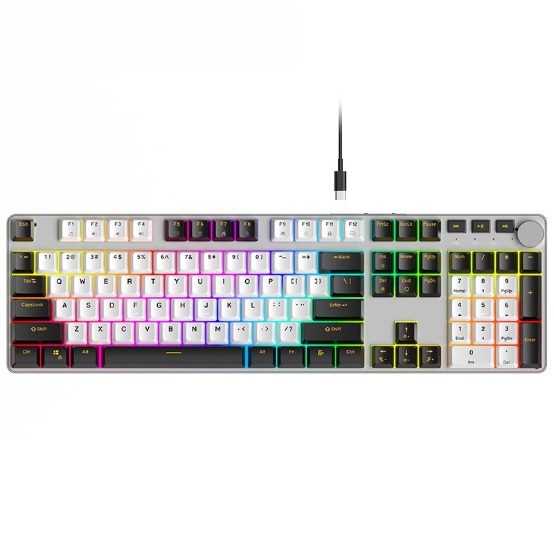 คีย์บอร์ดเกมมิ่งแบบมีสาย อลูมิ - Gaming Keyboard No Noise บทวิจารณ์และราคา