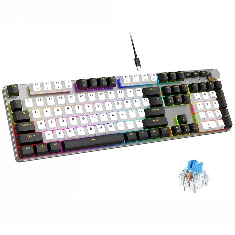 คีย์บอร์ดเกมมิ่งแบบมีสาย อลูมิ - Gaming Keyboard No Noise บทวิจารณ์และราคา