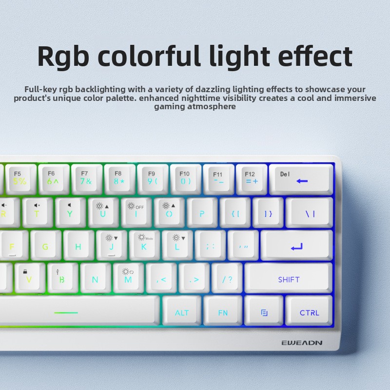 คีย์บอร์ดไร้สายขนาดเล็ก 61 ปุ่ - Gaming Keyboard No Noise บทวิจารณ์และราคา