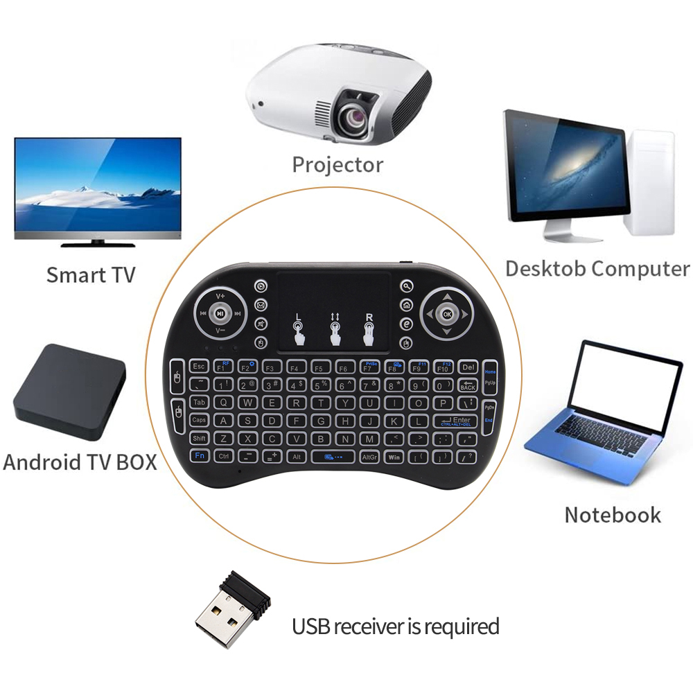 Backlit เมาส์ภาษาอังกฤษภาษารัส - Gaming Keyboard Mouse Wireless บทวิจารณ์และราคา