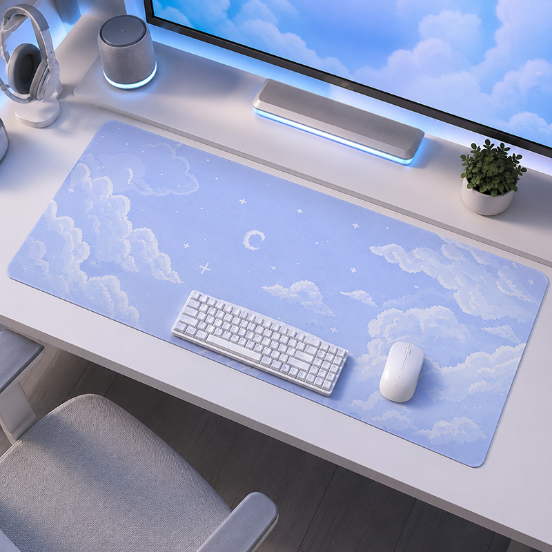 แผ่นรองเมาส์บลูมูนคลาวด์สกายเก - Gaming Keyboard Blue บทวิจารณ์และราคา