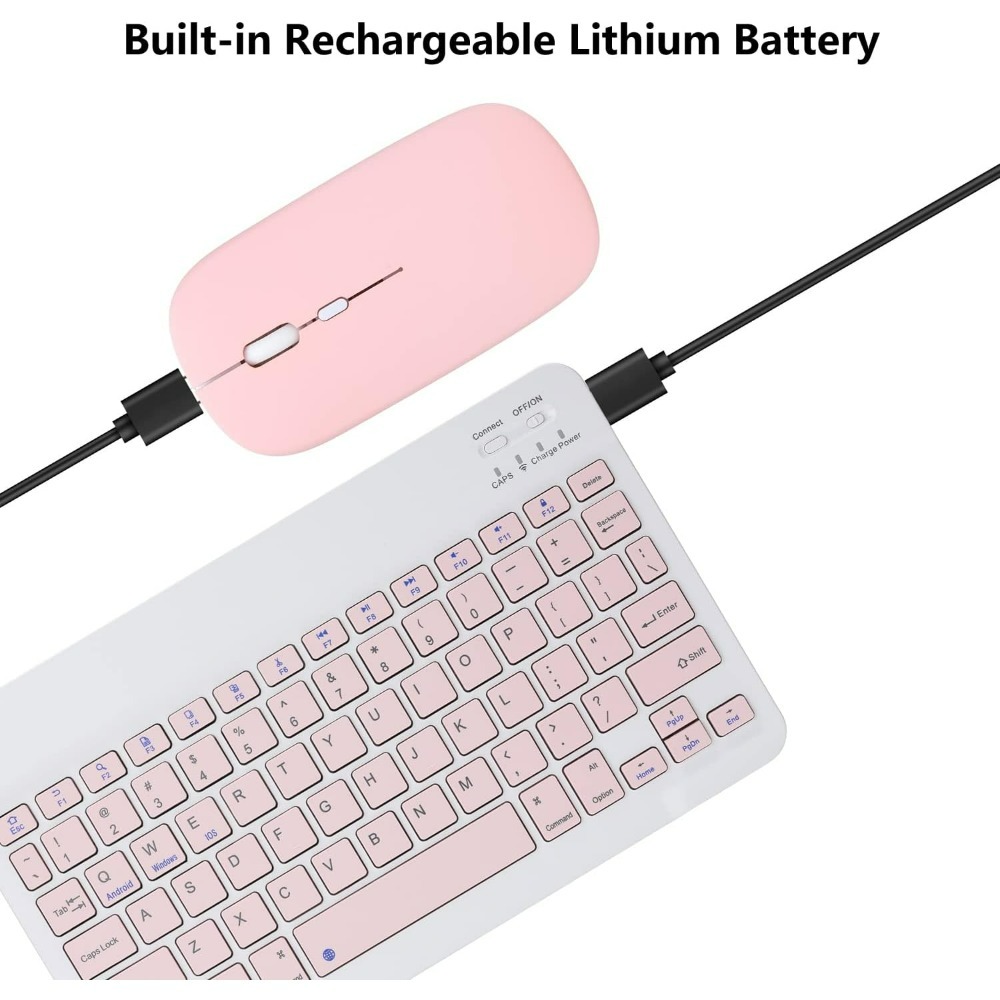 10 นิ้วคีย์บอร์ดไร้สายบลูทูธมิ - Gaming Keyboard Mouse Wireless บทวิจารณ์และราคา
