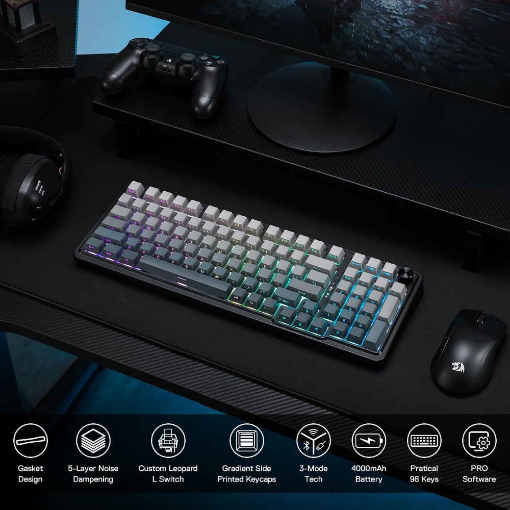 คีย์บอร์ดเกมมิ่งไร้สายแบบกลไก  - Gaming Keyboard No Noise บทวิจารณ์และราคา