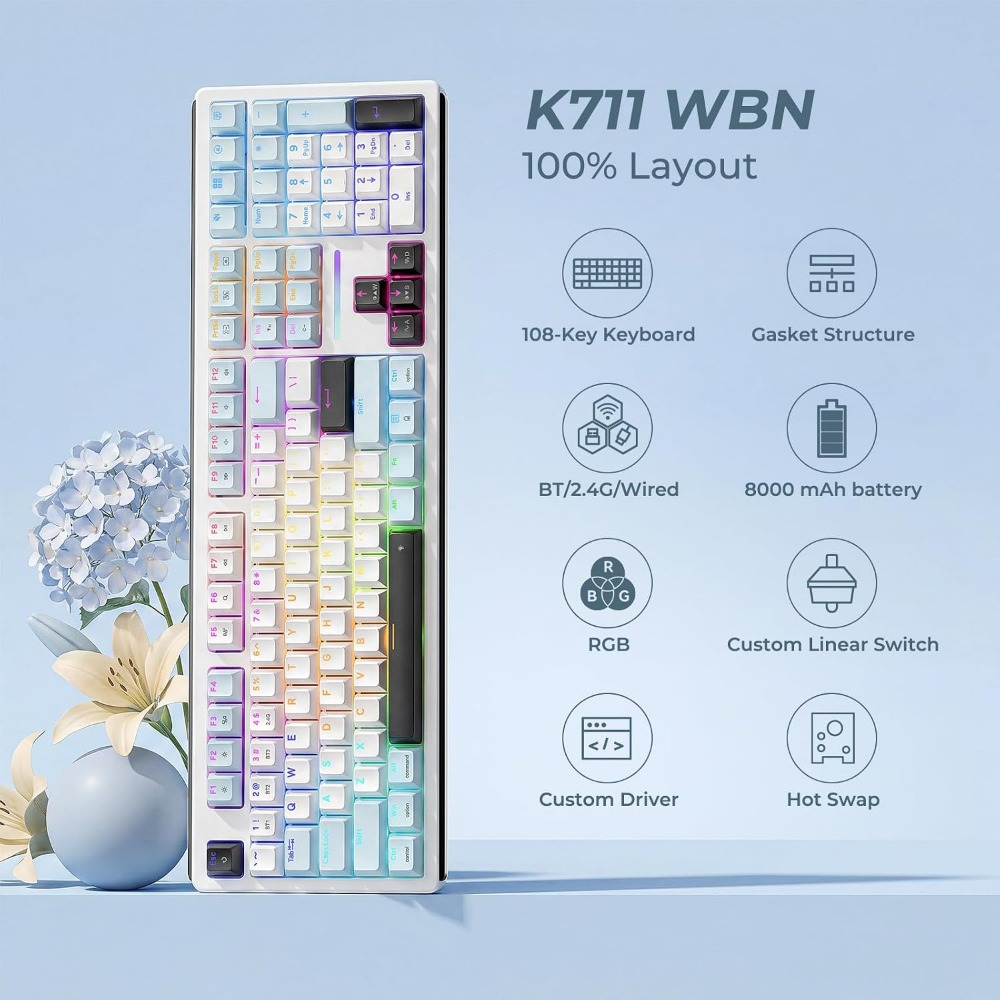 คีย์บอร์ดเกมมิ่งแบบกลไก 108 ปุ - Gaming Keyboard No Noise บทวิจารณ์และราคา