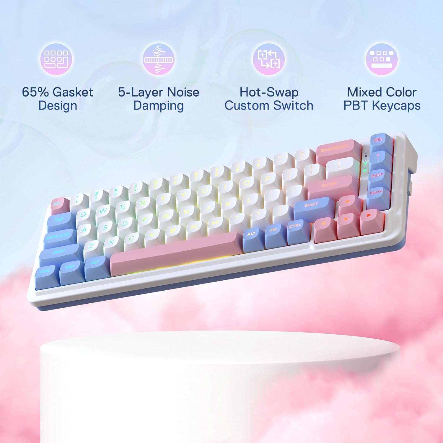 Redragon K709 Pro 65% ปะเก็นไร - Gaming Keyboard No Noise บทวิจารณ์และราคา