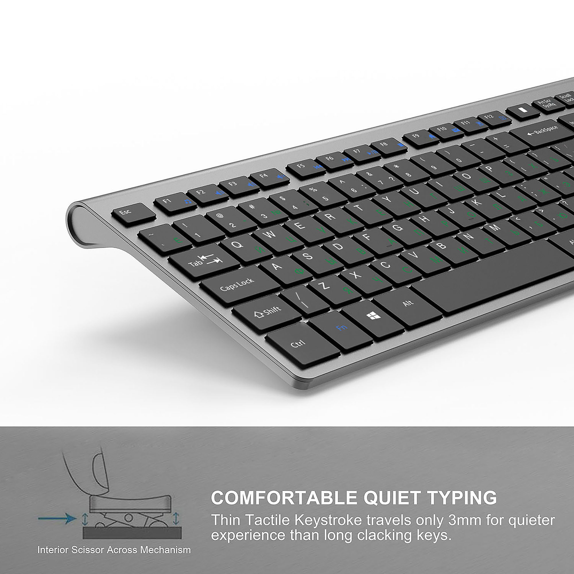 2.4G ไร้สายแป้นพิมพ์และเมาส์ชุ - Gaming Keyboard Mouse Wireless บทวิจารณ์และราคา
