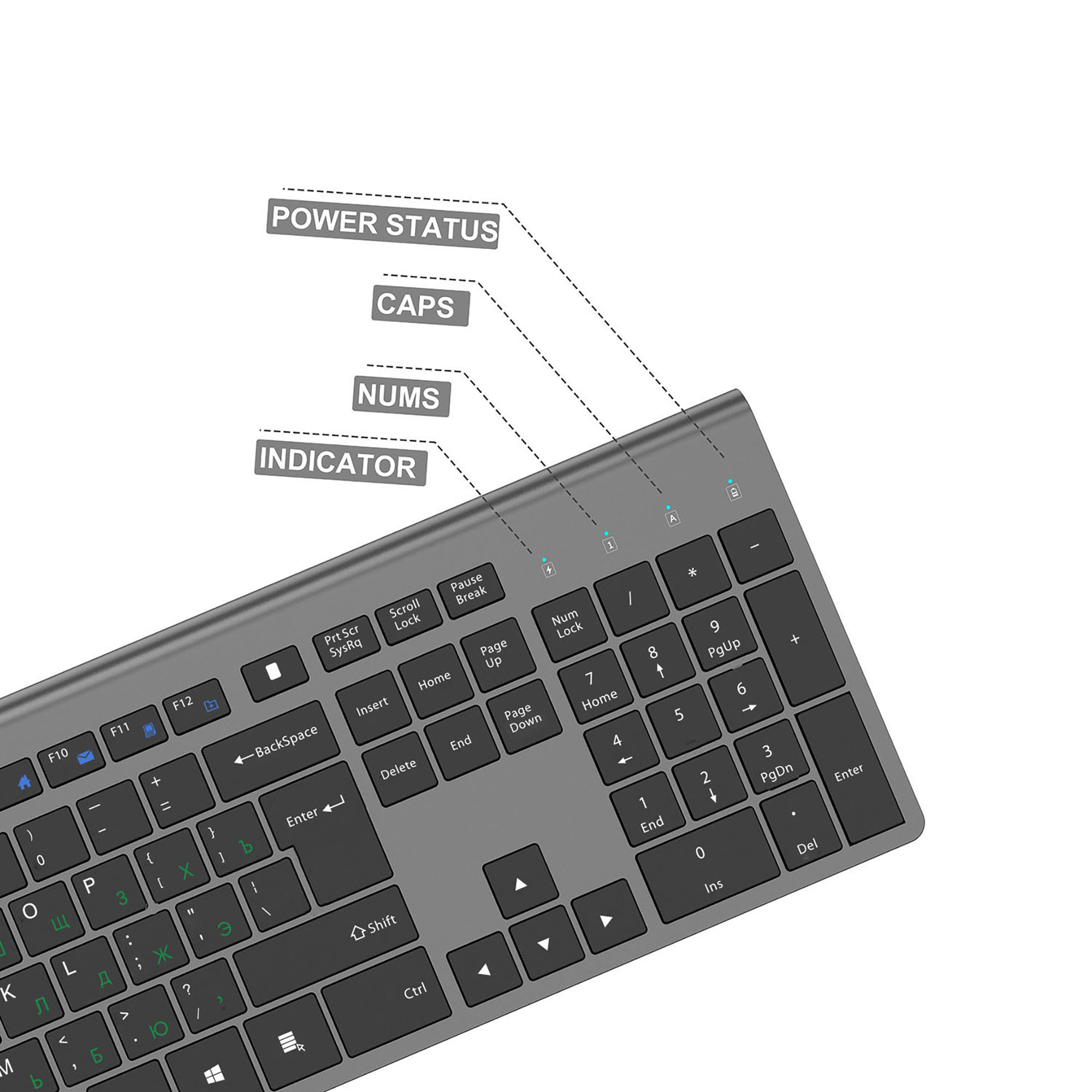 2.4G ไร้สายแป้นพิมพ์และเมาส์ชุ - Gaming Keyboard Mouse Wireless บทวิจารณ์และราคา