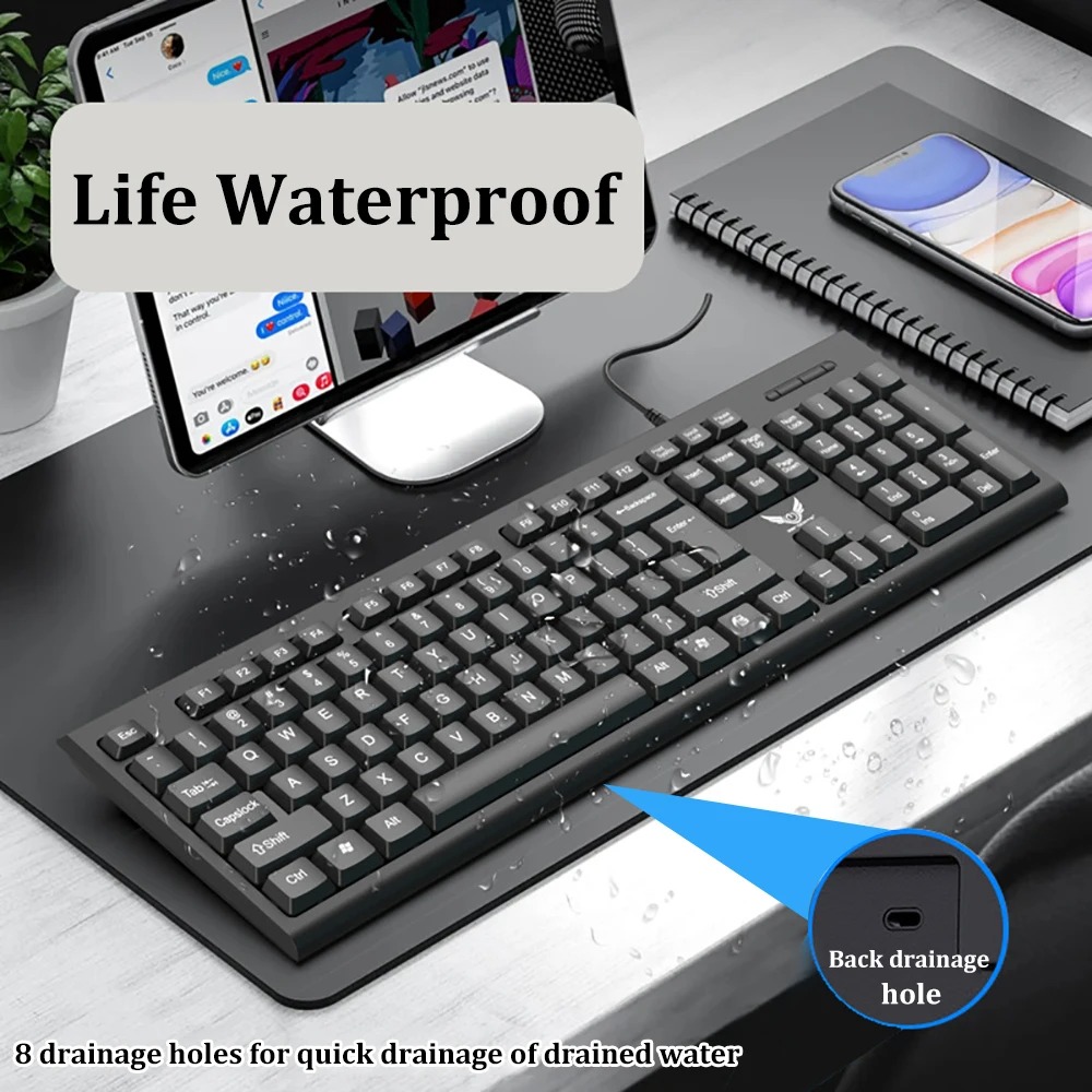 104 คีย์คีย์บอร์ดแบบมีสาย USB  - Gaming Keyboard Budget บทวิจารณ์และราคา